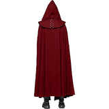 Unisex Halloween Costumes Adults,Medieval Hooded Gothic Devil Knight Robe Cloak Vampires Cosplay Cloak Hooded Capes