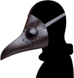 Plague Doctor Mask PU Leather Long Nose Bird Beak Steampunk Halloween Costume