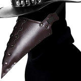 Plague Doctor Mask PU Leather Long Nose Bird Beak Steampunk Halloween Costume