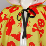 Halloween Pumpkin Bat Skull Cloak Cape for Cosplay Party Costume Daily Wear Exquisite