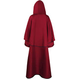 Adult Hooded Robe Jedi Wizard Cloak Darth Cape Halloween Knight Tunic Cosplay Costume for Men Women