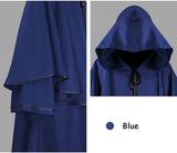 Adult Hooded Robe Jedi Wizard Cloak Darth Cape Halloween Knight Tunic Cosplay Costume for Men Women