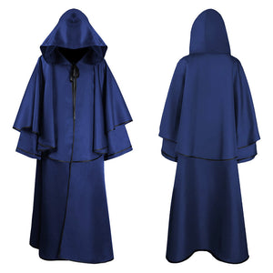 Adult Hooded Robe Jedi Wizard Cloak Darth Cape Halloween Knight Tunic Cosplay Costume for Men Women