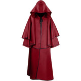 Adult Hooded Robe Jedi Wizard Cloak Darth Cape Halloween Knight Tunic Cosplay Costume for Men Women