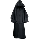 Adult Hooded Robe Jedi Wizard Cloak Darth Cape Halloween Knight Tunic Cosplay Costume for Men Women