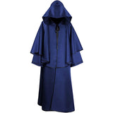 Adult Hooded Robe Jedi Wizard Cloak Darth Cape Halloween Knight Tunic Cosplay Costume for Men Women