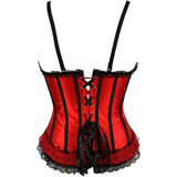 Bowknot Trim Sexy Removable Spaghetti Strap Overbust Corset