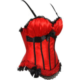 Bowknot Trim Sexy Removable Spaghetti Strap Overbust Corset