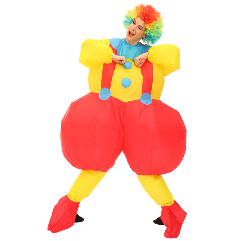 Clown Inflatable Costume Funny Blow up Costume for Halloween Cosplay Party Christmas
