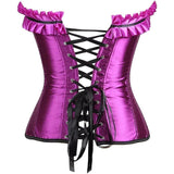 Clubbing Corset Purple Satin with Skirts Fancy Dress Victorian Costume