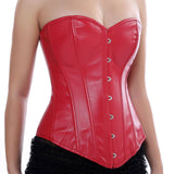 Cool Artificial Leather PU Tunic Belly Overbust Corset