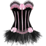 Corset Dress Bustier Corset Top and Steampunk Skirt Burlesque for Women Halloween Costume