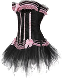 Corset Dress Bustier Corset Top and Steampunk Skirt Burlesque for Women Halloween Costume