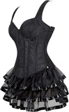 Corset Dress Corset Top and Steampunk Skirt Burlesque Costumes for Women Halloween Costume