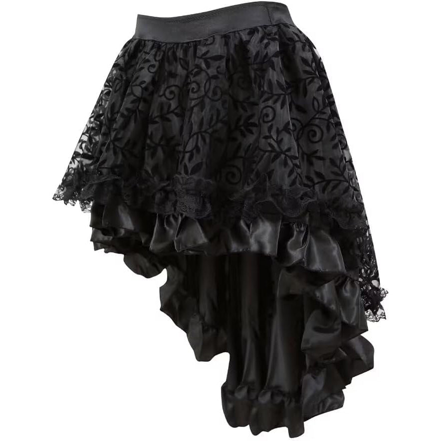 Corset Dress Skirt Top Set Bustier for Women with Sleeves Off The Shoulder Lace Floral Plus Size