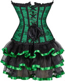 Corset Dresses Overbust Corset Skirt Set Moulin Rouge Showgirl Saloon Girl Costume Clubwear