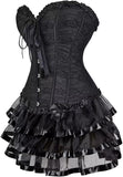 Corset Dresses Overbust Corset Skirt Set Moulin Rouge Showgirl Saloon Girl Costume Clubwear