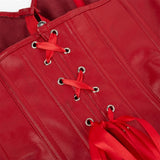 Corsets for Women Plus Size Faux Leather Steampunk Corset Top Zipper Bustier
