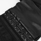 Corsets for Women Plus Size Faux Leather Steampunk Corset Top Zipper Bustier