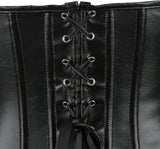 Corsets for Women Plus Size Faux Leather Steampunk Corset Top Zipper Bustier