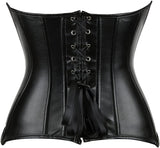 Corsets for Women Plus Size Faux Leather Steampunk Corset Top Zipper Bustier