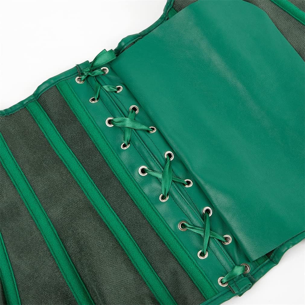 Corsets for Women Plus Size Faux Leather Steampunk Corset Top Zipper Bustier