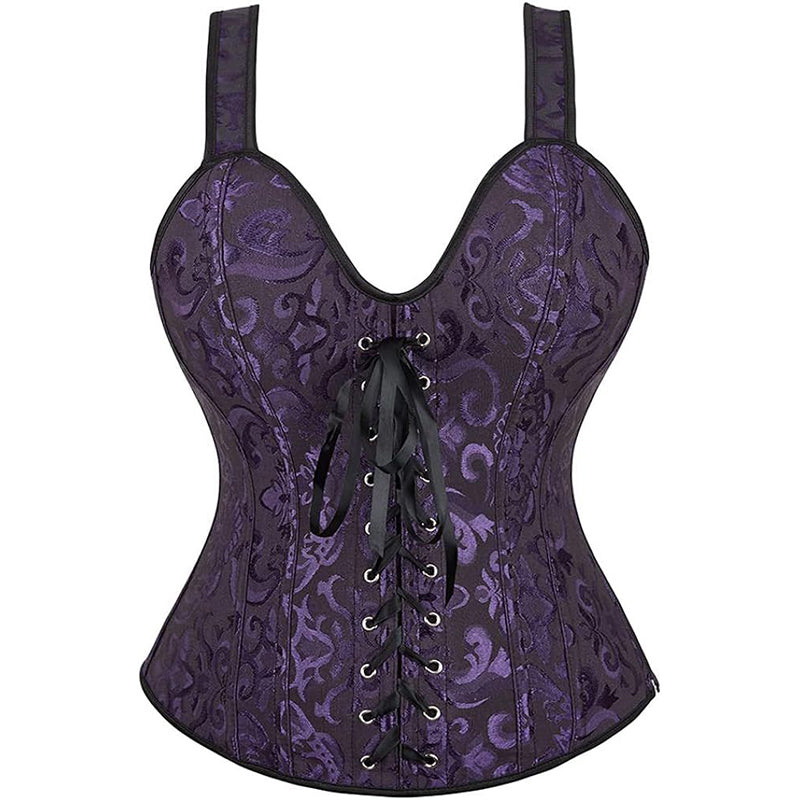 Corsets for Women Steampunk Gothic Shoulder Straps Tank Corsets Victorian Bustier Top