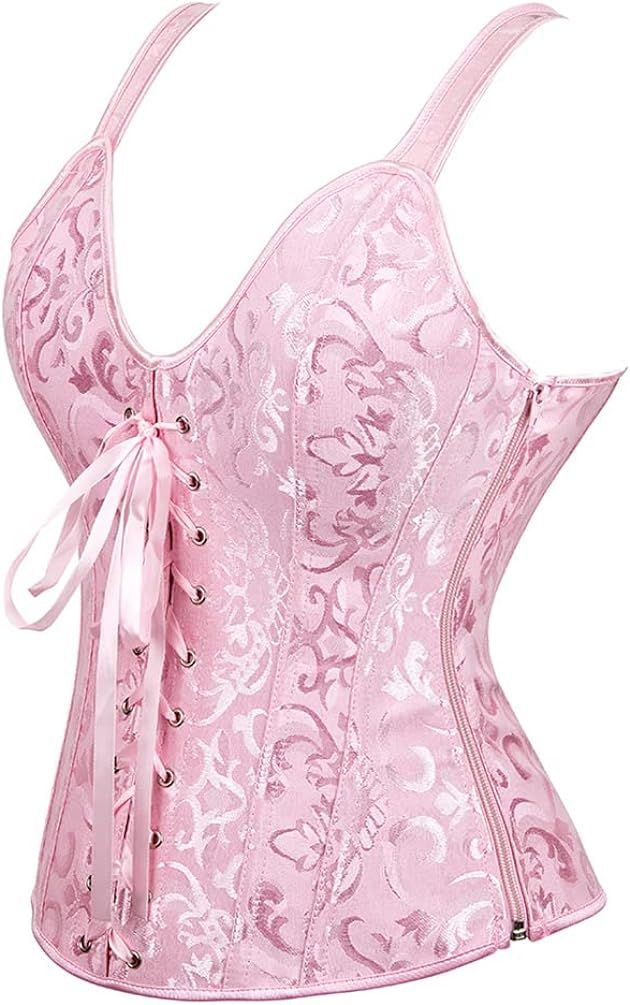 Corsets for Women Steampunk Gothic Shoulder Straps Tank Corsets Victorian Bustier Top