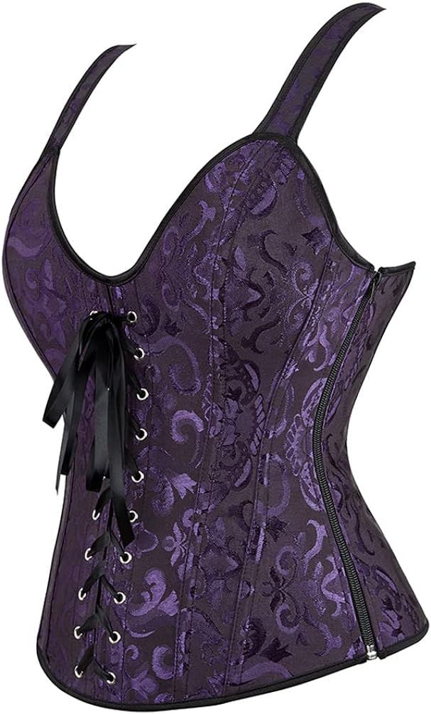 Corsets for Women Steampunk Gothic Shoulder Straps Tank Corsets Victorian Bustier Top