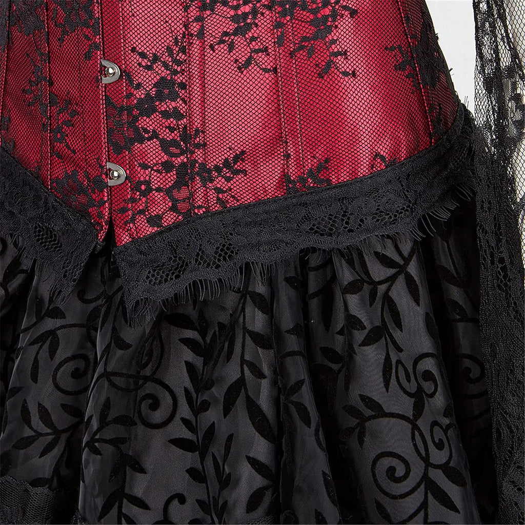 Corsets for Women's Princess Renaissance Corset Dress Sets Halloween Costumes Top Suits
