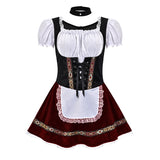 Women's German Dirndl Dress Off Shoulder Oktoberfest Beer Girl Costume