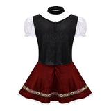 Women's German Dirndl Dress Off Shoulder Oktoberfest Beer Girl Costume