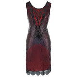 Deluxe Gatsby Ladies 1920s Roaring Party Flapper Costume Sequins Dress