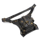 Steampunk Waist Leather Shoulder Leg Hip Holster Pouch Chain Bags Unisex