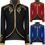 Unisex Fashion Palace Prince Gold Embroidered Jacket Court Uniform Costume