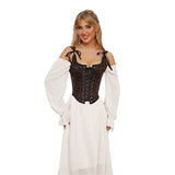 Fashion Womens Sexy Vintage 1920s Renaissance Lace Trim Corset Bustier