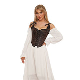 Fashion Womens Sexy Vintage 1920s Renaissance Lace Trim Corset Bustier
