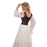 Fashion Womens Sexy Vintage 1920s Renaissance Lace Trim Corset Bustier