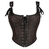 Fashion Womens Sexy Vintage 1920s Renaissance Lace Trim Corset Bustier