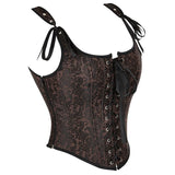 Fashion Womens Sexy Vintage 1920s Renaissance Lace Trim Corset Bustier