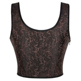 Fashion Womens Sexy Vintage 1920s Renaissance Lace Trim Corset Bustier
