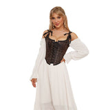 Fashion Womens Sexy Vintage 1920s Renaissance Lace Trim Corset Bustier