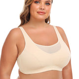 Full Coverage Bras for Women Plus Size Wireless Seamless Lace Bras High Support Large Breast