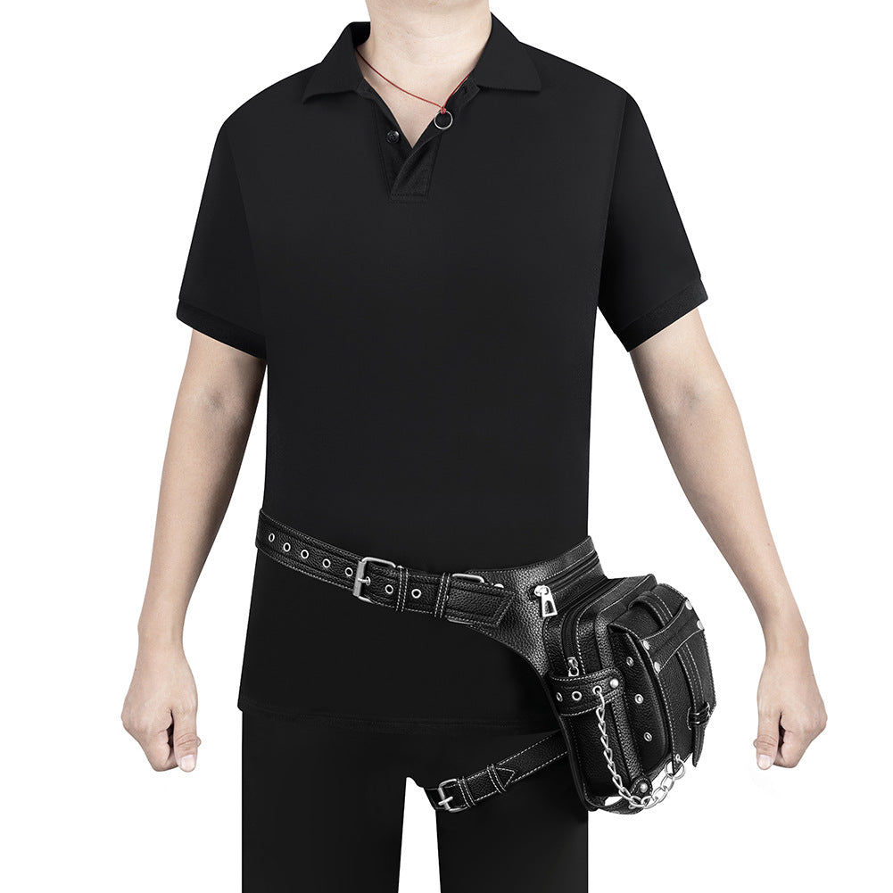 Goth Punk Waist Bag Drop Leg Arm Bag Pack Shoulder Pouch Bag
