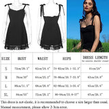 Gothic Dark Sweet Black Dresses Spaghetti Straps Y2K Streetwear