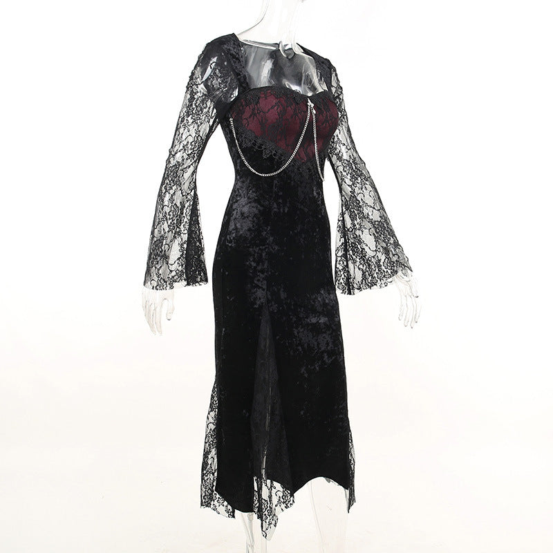 Gothic Dress Vintage Goth Romantic Casual Clothes Fashion Dress