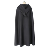 Halloween Cloak Medieval Templar Knight Cape Black or White Hoodie Cosplay Costume
