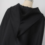 Halloween Cloak Medieval Templar Knight Cape Black or White Hoodie Cosplay Costume