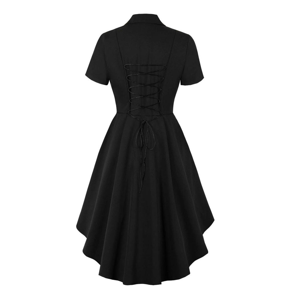 Halloween Gothic Vintage Steampunk Style Party Black Dresses