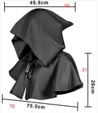Halloween Grim Cowl Cloak Medieval Wicca Pagan Hood Hat Cosplay Costumes Hooded Poncho for Men Women